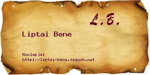 Liptai Bene névjegykártya